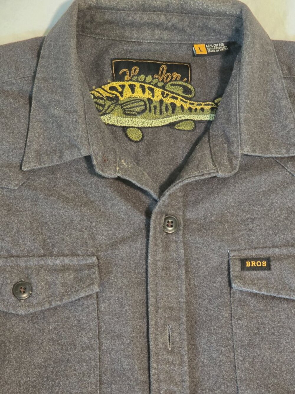 Rare Howler Bros Stockman Chamois Shirt - Ft. Lonesome Edition (L) - Picture 3 of 5